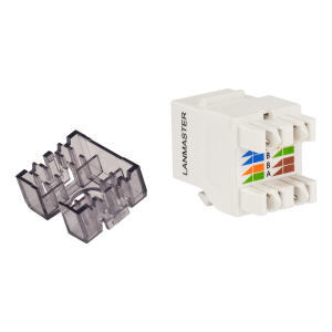 Keystone module, RJ45, category 6А, UTP, 180 degrees